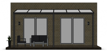 Preview: Überdachung mit 16 mm Polycarbonat, 6 x 3 m